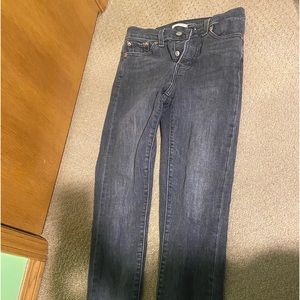 Size 25 Wedgie Skinny Levi’s Jeans Black Frayed Bottom